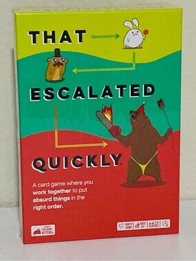 NEW That‎ Escalated Quickly Party Game Ages 10+ 2-6 players